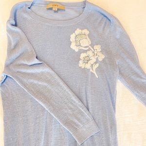 Loft sweater with flower